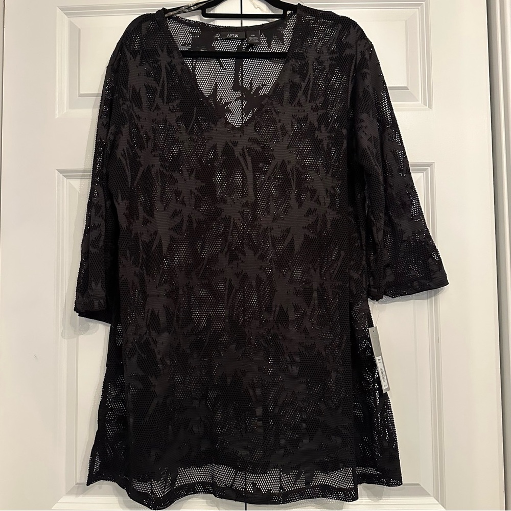 Apt. 9 Black Beach Coverup Dress